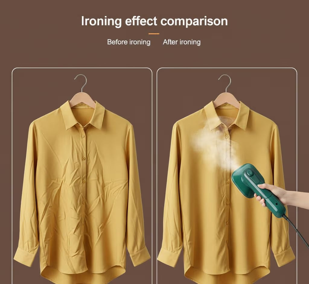 GharTech Mini Portable Steam Iron – Handheld Garment Steamer Dry & Wet Ironing
