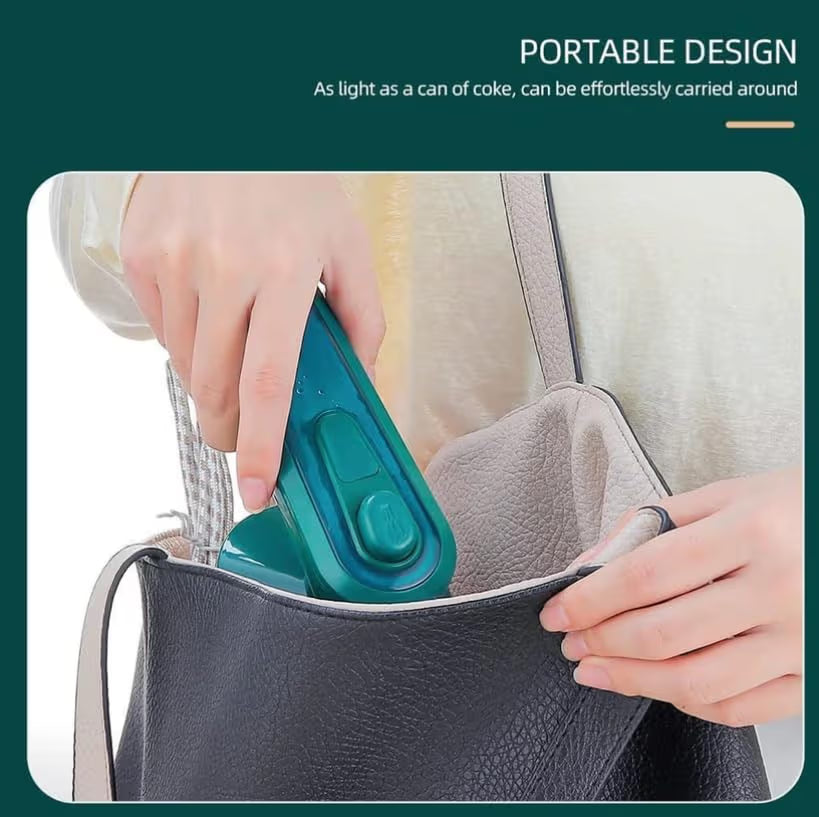 GharTech Mini Portable Steam Iron – Handheld Garment Steamer Dry & Wet Ironing