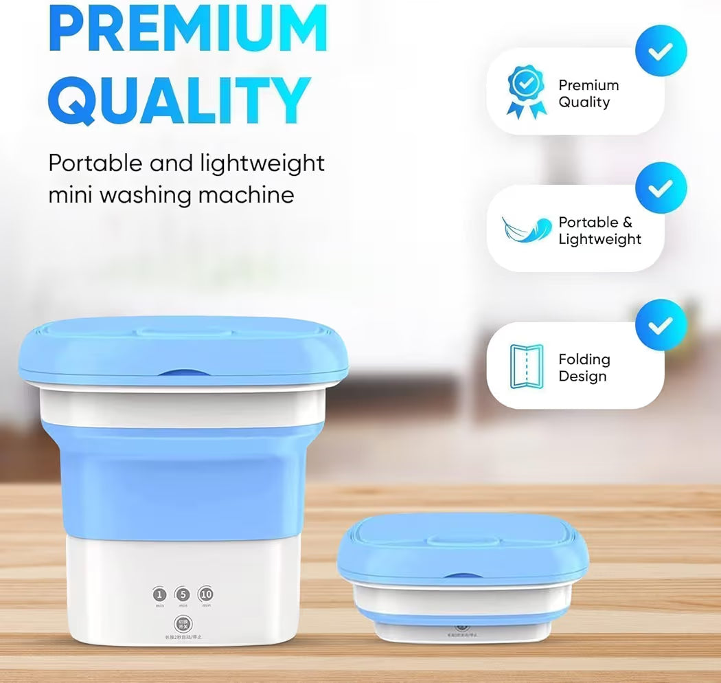 GharTech Portable Washing Machine 16L – Mini Washer with Spin Basket for Small Clothes