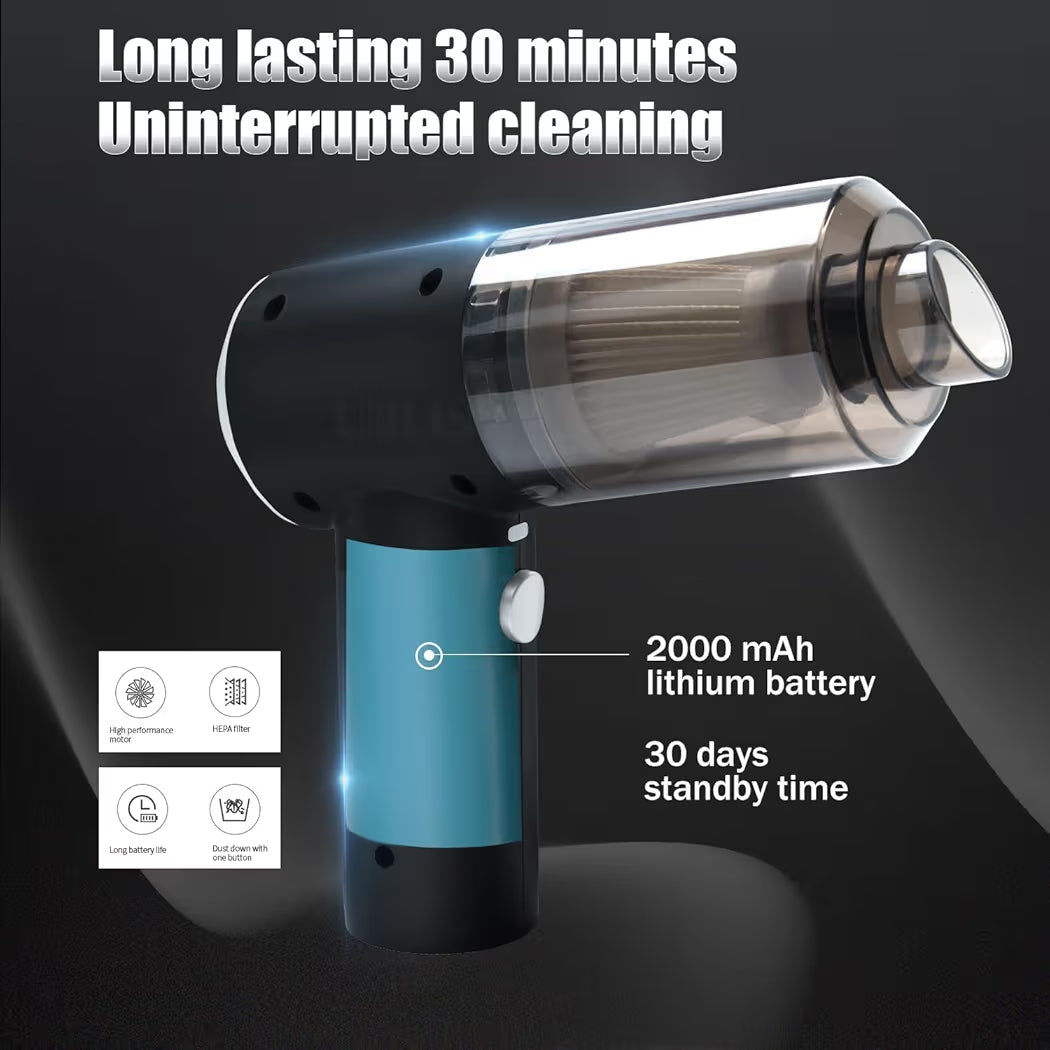 GharTech 3-in-1 Vacuum Cleaner – Cordless Wet & Dry with Blower for Car & Home